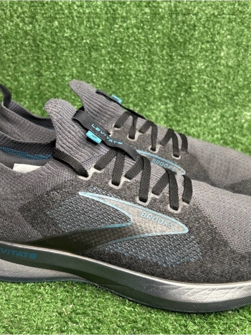 Brooks Levitate 5 Supportive Running Shoe Grey Black Blue Men's Size 11 D! GUC!